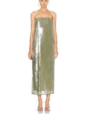 STAUD Casey Dress (Sequin + Strapless)